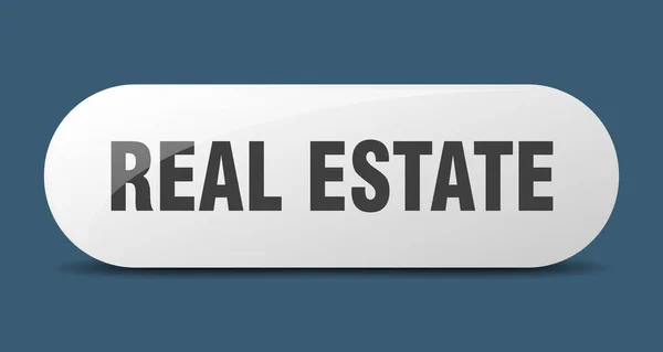 Real Estate Button Real Estate Sign Key Push Button — Stock Vector