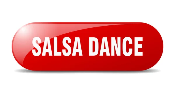 Bouton Danse Salsa Pancarte Danse Salsa Clé Bouton Poussoir — Image vectorielle