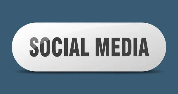 Botão Mídia Social Sinal Mídia Social Chave Botão Pressão — Vetor de Stock