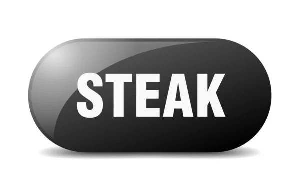 Botón Filete Cartel Carne Llave Pulsador — Vector de stock