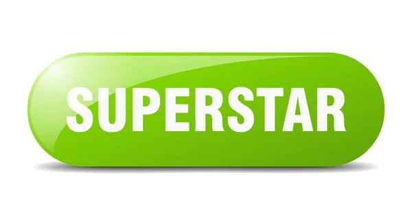 Pulsante Superstar Segno Superstar Chiave Premere Pulsante — Vettoriale Stock