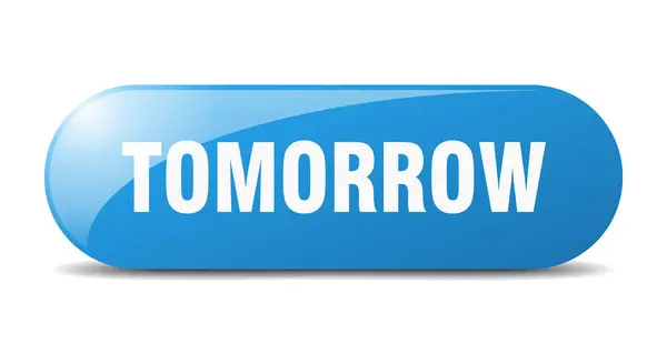 Завтра Кнопка Завтра Подпишите Ключ Кнопка — стоковый вектор