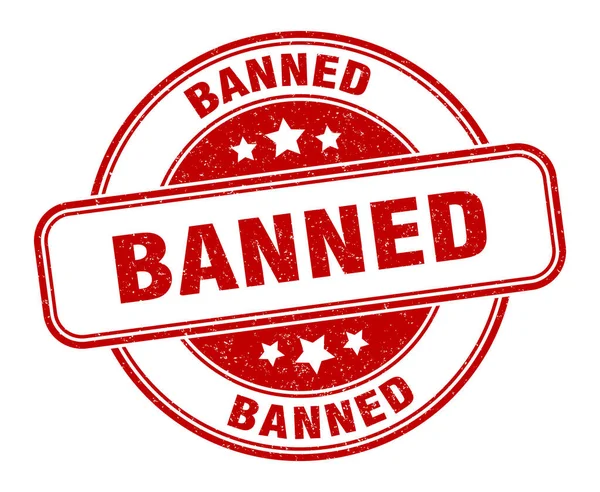 Zakazany Stempel Zakazane Okrągły Znak Grunge Etykieta — Wektor stockowy