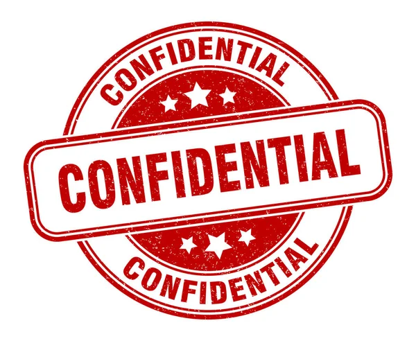 Confidential Stamp Confidential Grunge Sign Label — Stock Vector
