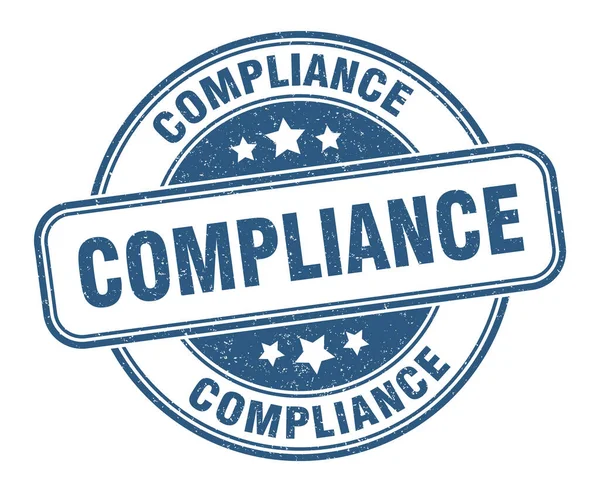 Compliance Stempel Compliance Grunge Zeichen Etikett — Stockvektor