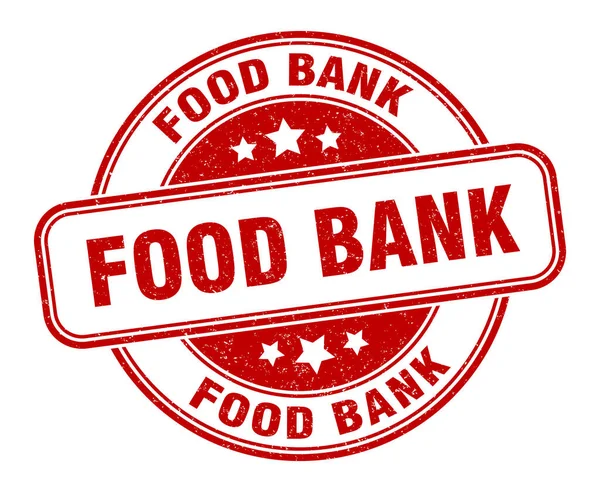 Sello Del Banco Alimentos Banco Alimentos Signo Grunge Redondo Etiqueta — Archivo Imágenes Vectoriales