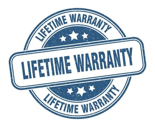 Lifetime Warranty Stamp Lifetime Warranty Grunge Sign Label — Stock Vector