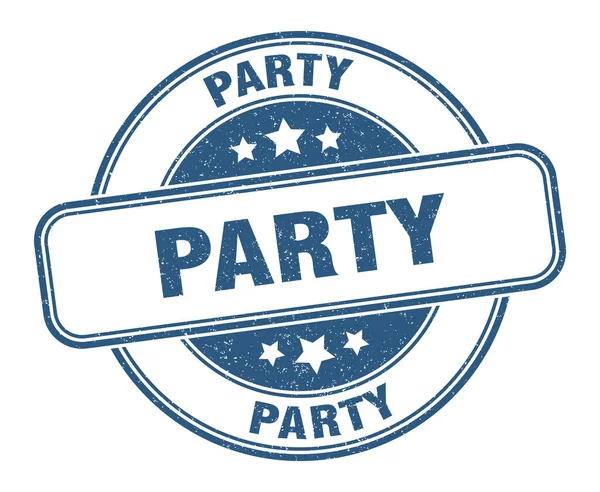 Party Stamp Party Grunge Sign Label — Stock Vector