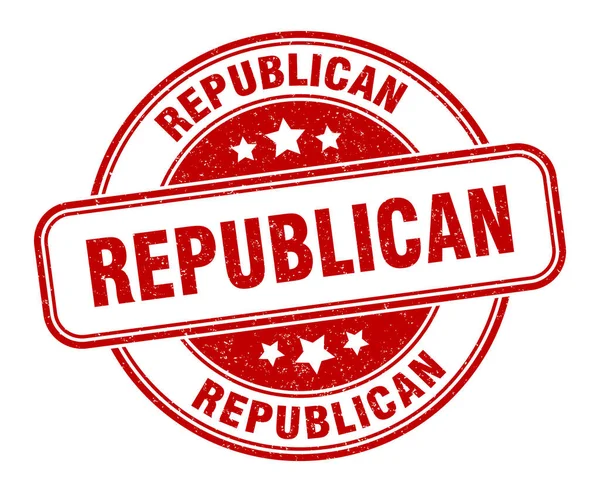 Znaczek Republikański Republikański Znak Grunge Etykieta — Wektor stockowy