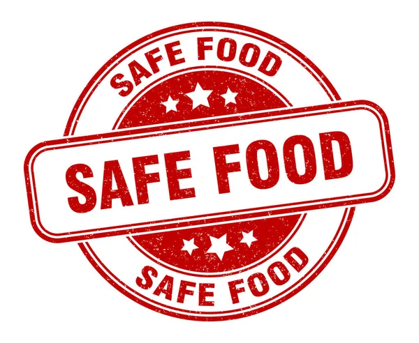 Safe Food Stamp Safe Food Grunge Sign Label — Stock Vector