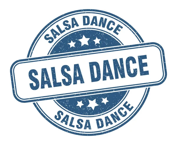 Sello Baile Salsa Salsa Baile Ronda Grunge Signo Etiqueta — Archivo Imágenes Vectoriales