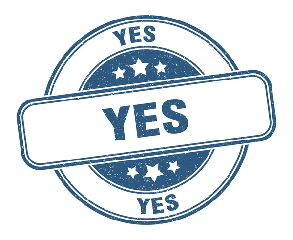 Yes Stamp Yes Grunge Sign Label — Stock Vector