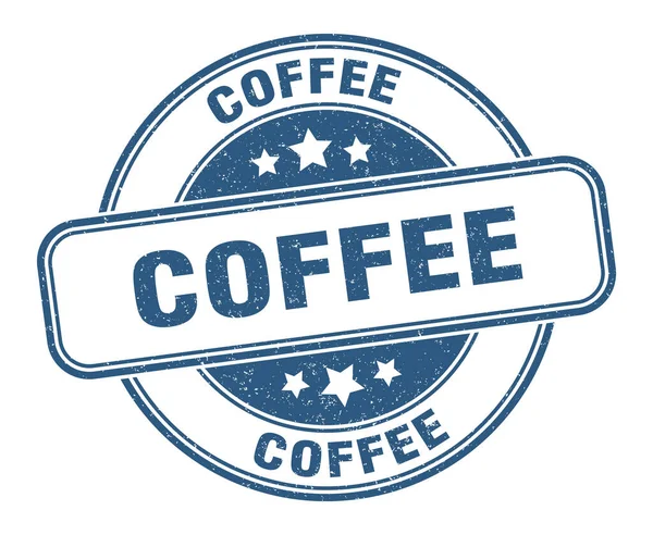 Známku Kávy Kávový Kruhový Nápis Popisek — Stockový vektor