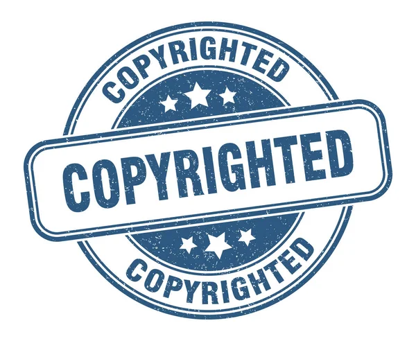 Copyrighted Stamp Copyrighted Grunge Sign Label — Stock Vector