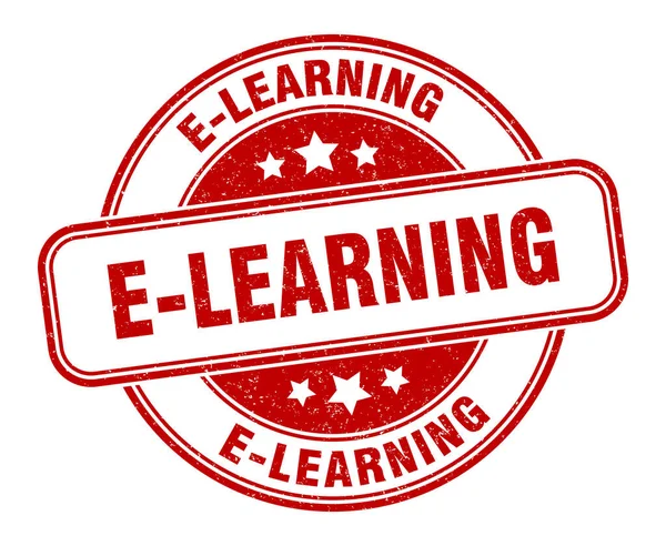 Σφραγίδα Ηλεκτρονικής Μάθησης Learning Στρογγυλό Σημάδι Grunge Ετικέτα — Διανυσματικό Αρχείο
