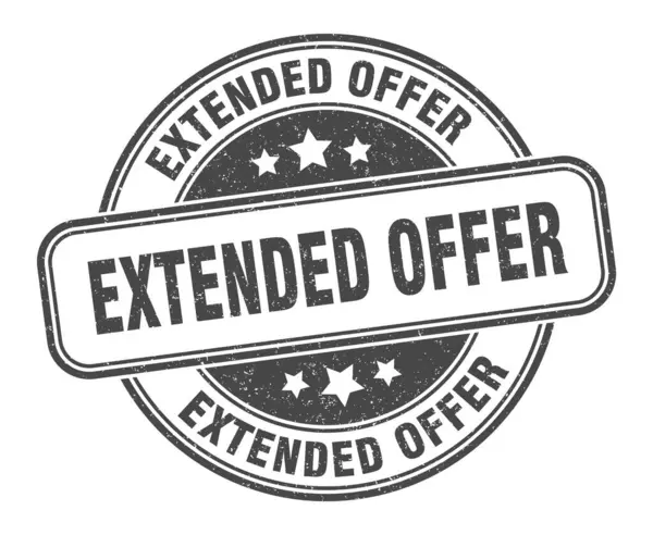 Extended Offer Stamp Extended Offer Grunge Sign Label — Stock Vector