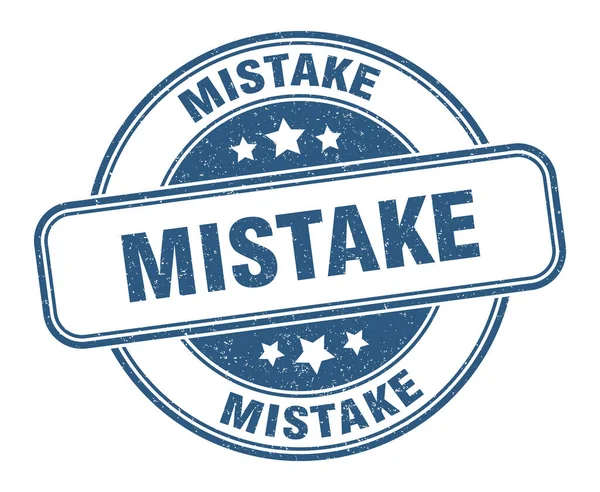 Pieczęć Błędu Pomyłka Okrągły Znak Grunge Etykieta — Wektor stockowy