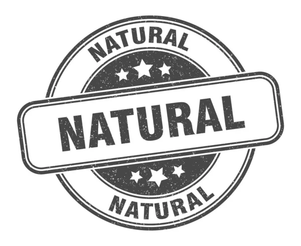 Sello Natural Signo Grunge Redondo Natural Etiqueta — Archivo Imágenes Vectoriales