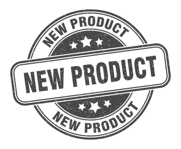 Nowy Znaczek Produktu Nowy Produkt Okrągły Znak Grunge Etykieta — Wektor stockowy