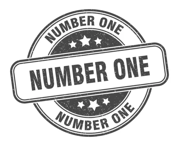 Číslo Jedna Číslo Jedna Značka Grunge Popisek — Stockový vektor