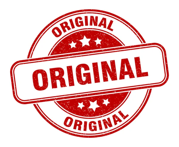 Оригінальна Марка Оригінальний Круглий Грандж Знак Етикетка — стоковий вектор