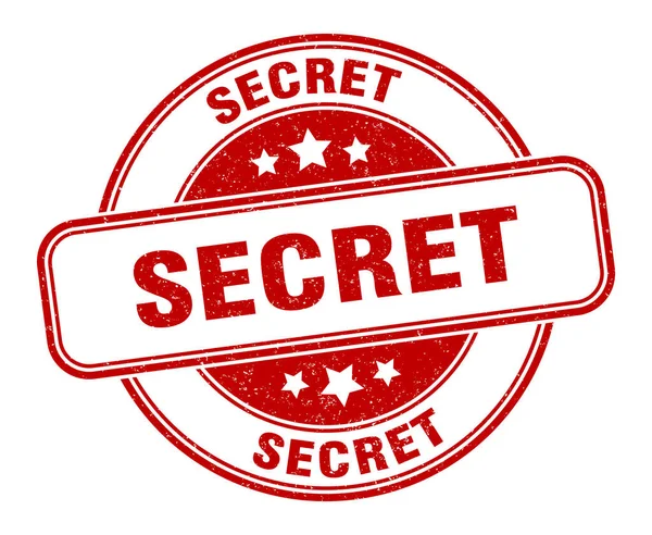 Tajné Razítko Tajný Kruhový Nápis Popisek — Stockový vektor