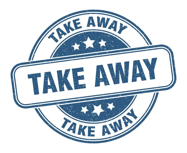 Take Away Stamp Take Away Grunge Sign Label — Stock Vector