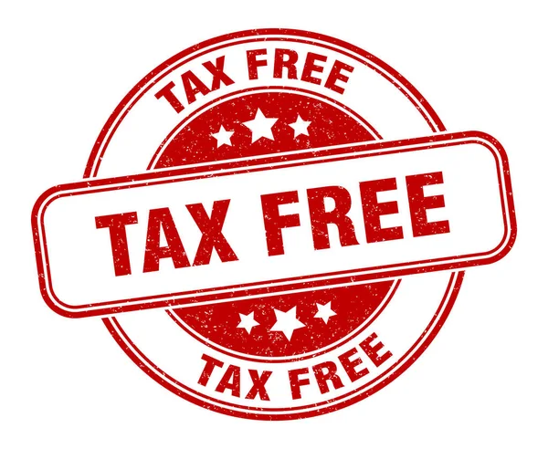 Sello Libre Impuestos Signo Grunge Redondo Libre Impuestos Etiqueta — Archivo Imágenes Vectoriales