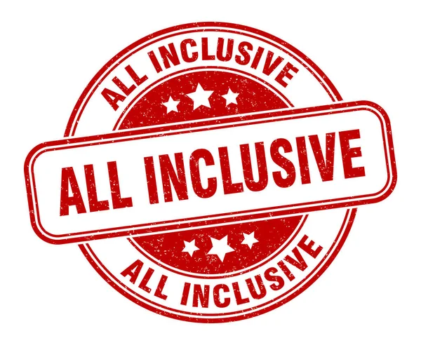 Pieczęć All Inclusive All Inclusive Okrągły Znak Grunge Etykieta — Wektor stockowy