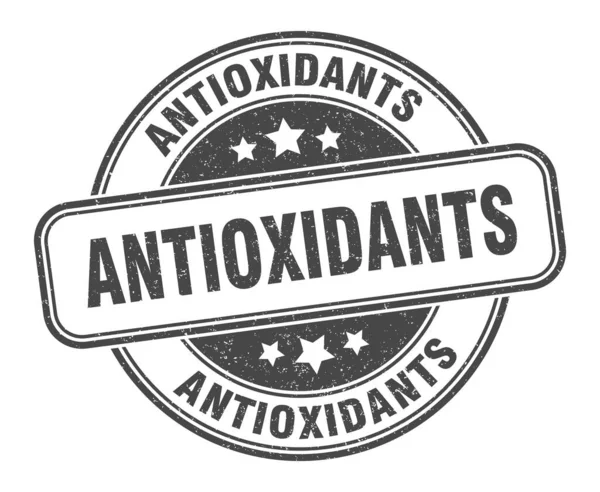 Carimbo Antioxidantes Antioxidantes Redondo Sinal Grunge Rótulo — Vetor de Stock
