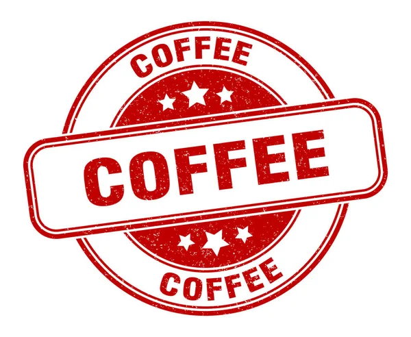 Kaffestämpel Kaffe Runda Grunge Tecken Etikett — Stock vektor