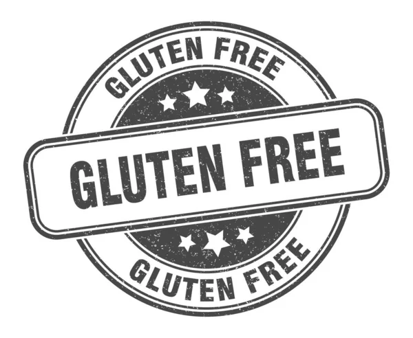 Gluten Free Stamp Gluten Free Grunge Sign Label — Stock Vector