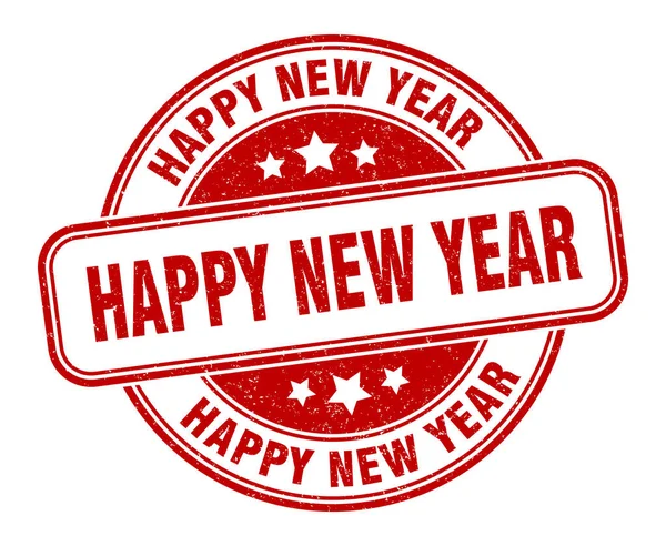 Szczęśliwego Nowego Roku Szczęśliwego Nowego Roku Grunge Znak Etykieta — Wektor stockowy