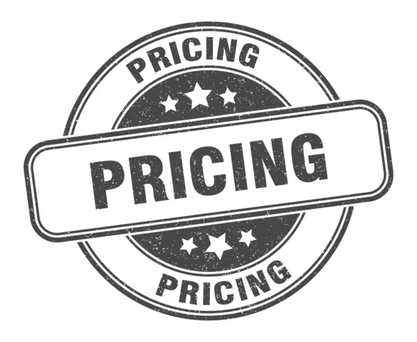 Pricing Stamp Pricing Grunge Sign Label — Stock Vector