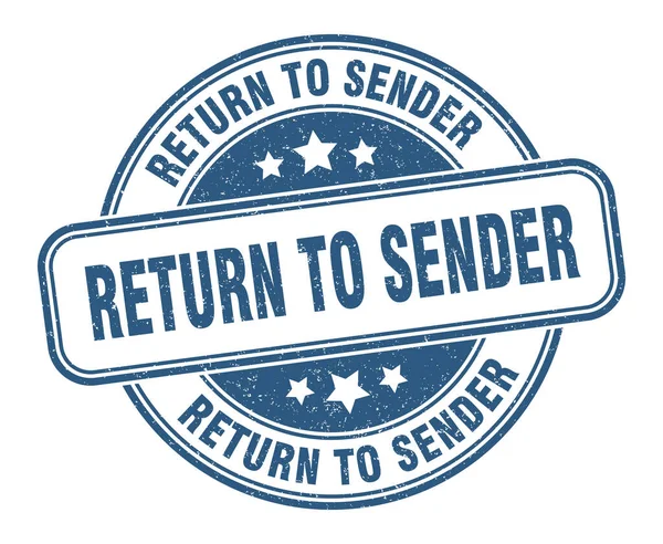 Return Sender Stamp Return Sender Grunge Sign Label — Stock Vector