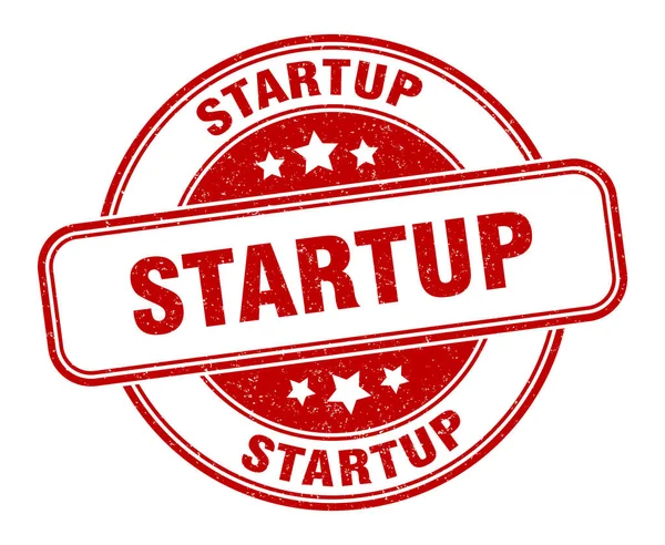 Startup Stamp Startup Grunge Sign Label — Stock Vector