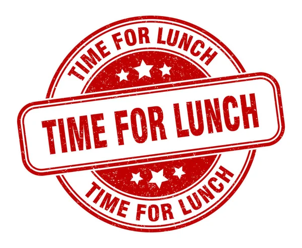 Time Lunch Stamp Time Lunch Grunge Sign Label — Stock Vector