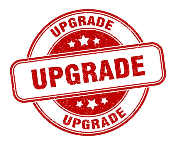 Upgrade Briefmarke Upgrade Runde Grunge Zeichen Etikett — Stockvektor