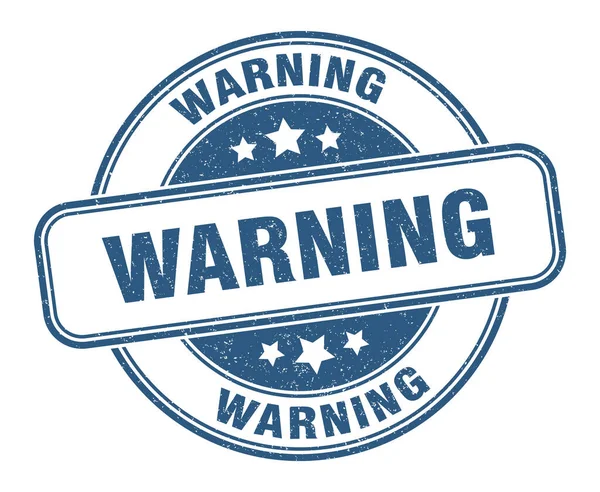 Warning Stamp Warning Grunge Sign Label — Stock Vector