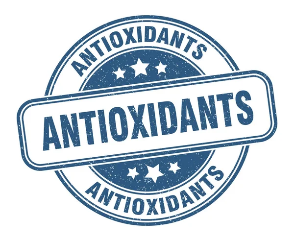 Carimbo Antioxidantes Antioxidantes Redondo Sinal Grunge Rótulo — Vetor de Stock