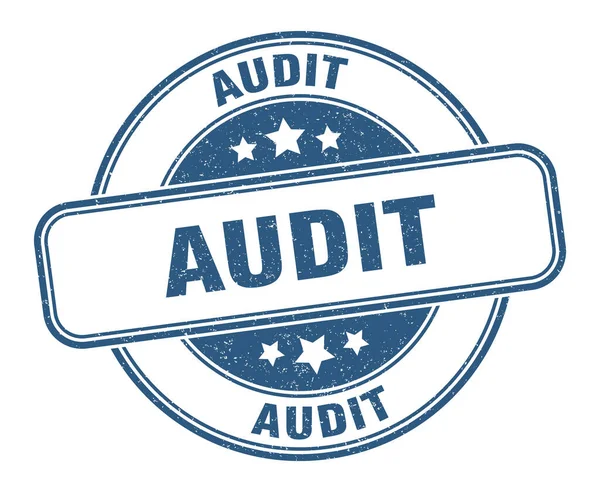 Timbre Audit Audit Ronde Signe Grunge Étiquette — Image vectorielle