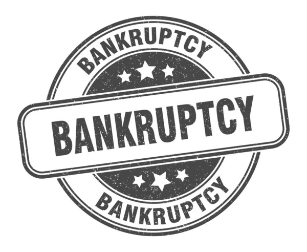 Bankruptcy Stamp Bankruptcy Grunge Sign Label — Stock Vector