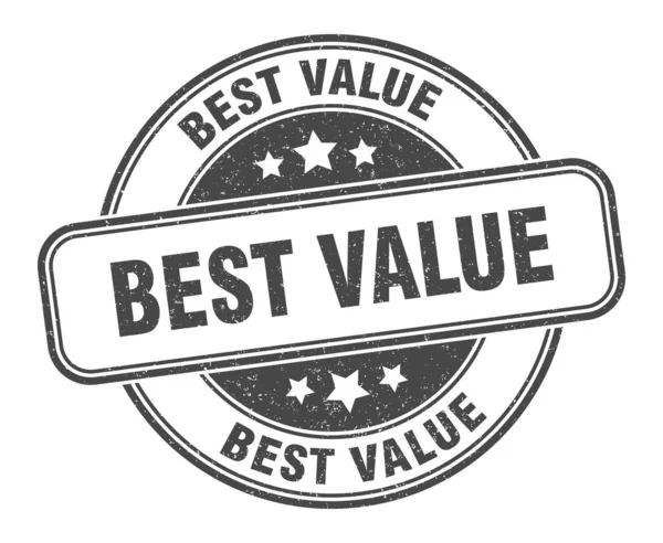 Nejlepší Hodnota Razítka Nejlepší Hodnota Kolo Grunge Znamení Popisek — Stockový vektor