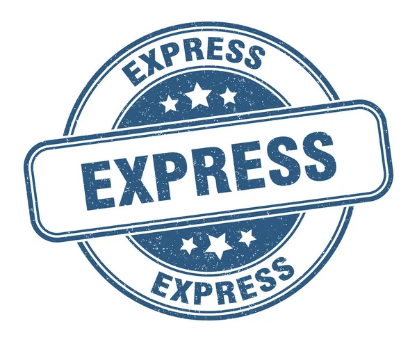 Expressmarke Expressrunde Grunge Zeichen Etikett — Stockvektor