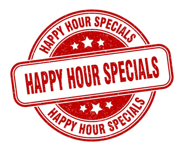 Happy Hour Specials Stempel Happy Hour Specials Rond Grunge Teken — Stockvector