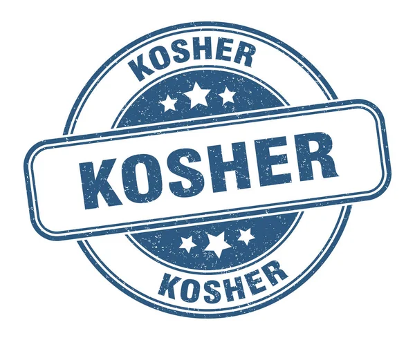 Sello Kosher Kosher Signo Grunge Redondo Etiqueta — Vector de stock