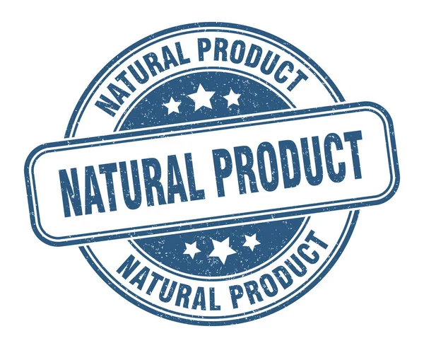 Doğal Ürün Damgası Doğal Ürün Yuvarlak Grunge Işareti Etiket — Stok Vektör