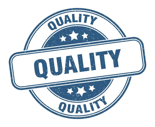Kwaliteitsstempel Kwaliteit Ronde Grunge Teken Etiket — Stockvector