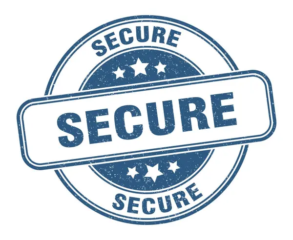 Secure Stamp Secure Grunge Sign Label — Stock Vector