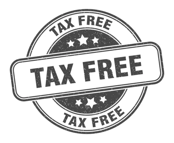 Sello Libre Impuestos Signo Grunge Redondo Libre Impuestos Etiqueta — Vector de stock